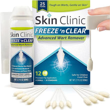 Load image into Gallery viewer, Skin Clinic FREEZE &#39;n CLEAR™ Advanced Wart Remover, Tough on Warts, Gentle on Skin, (12 Precision Applicators)
